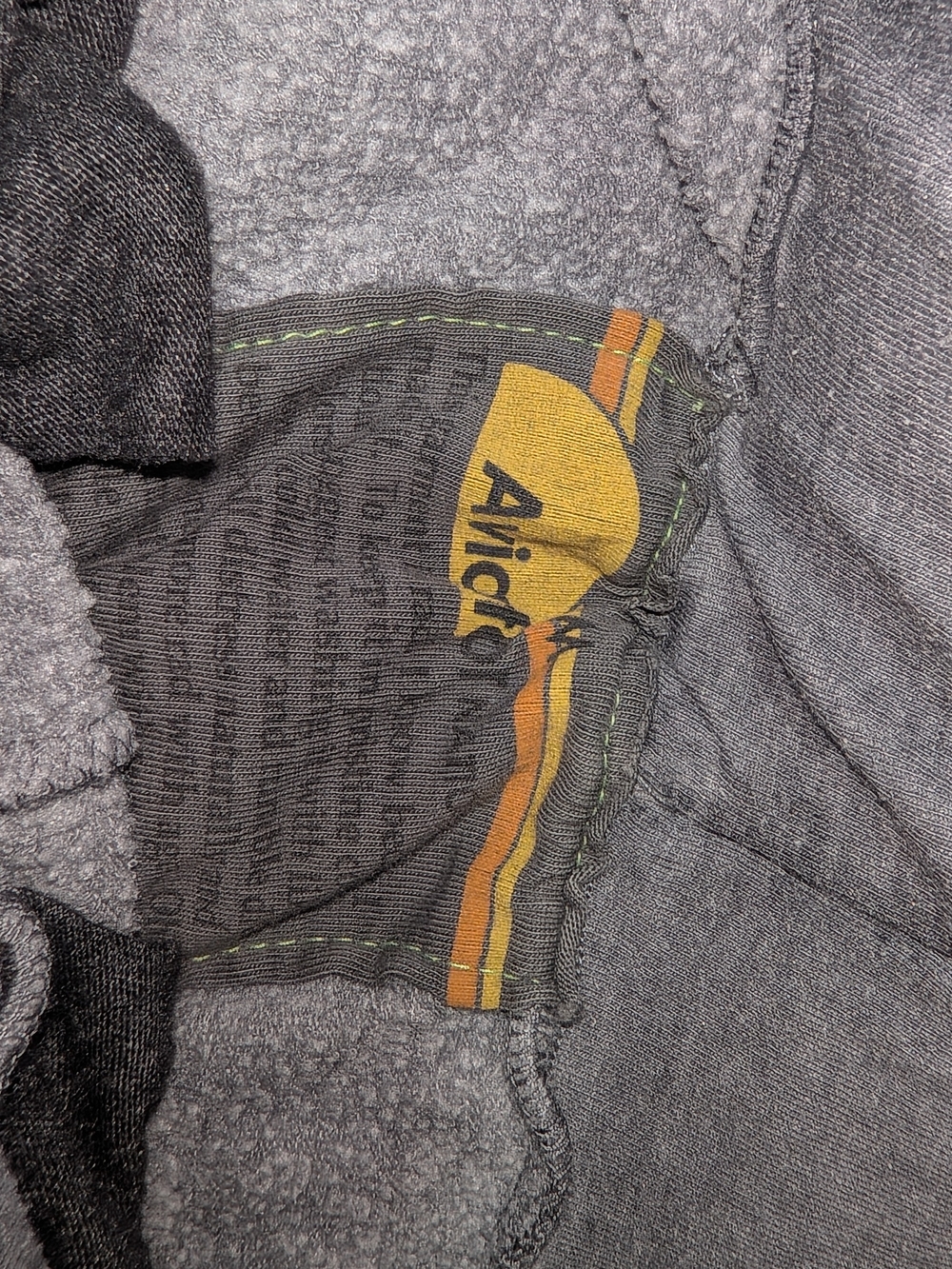 Aviator Nation Light Gray Sweatpants with Rainbow Logo On Side - Picture 3 of 3